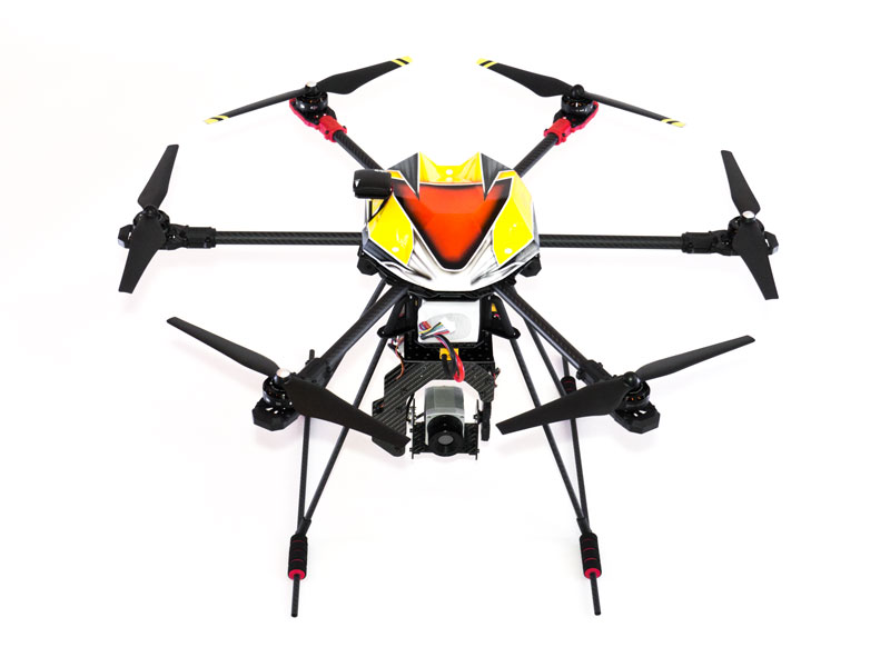 Drohne mit infrarotkamera von oben