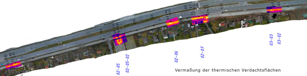 Vermessung thermischer Verdachtsflächen entlang einer Fernwärmetrasse auf Basis von Drohnen-Thermografie